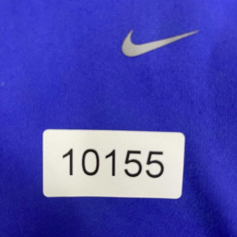 Nike Fit Womens L Hoodie Sweatshirt Blue 1/4 Zip Stretch‎